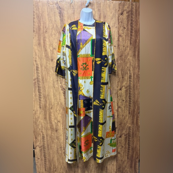 Diana Dean by Julius Lonschein Tops - Multicolor Geometric Print Women's Kaftan